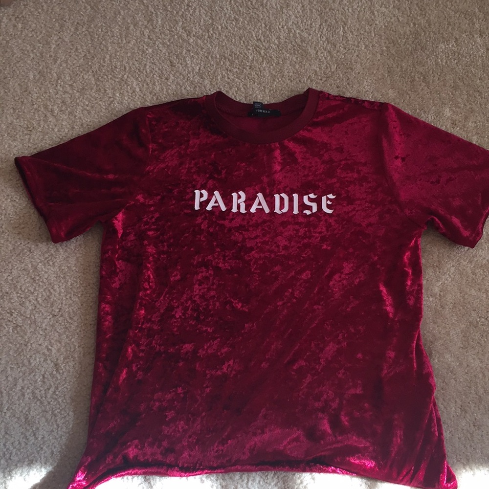Forever 21 velvet t-shirt